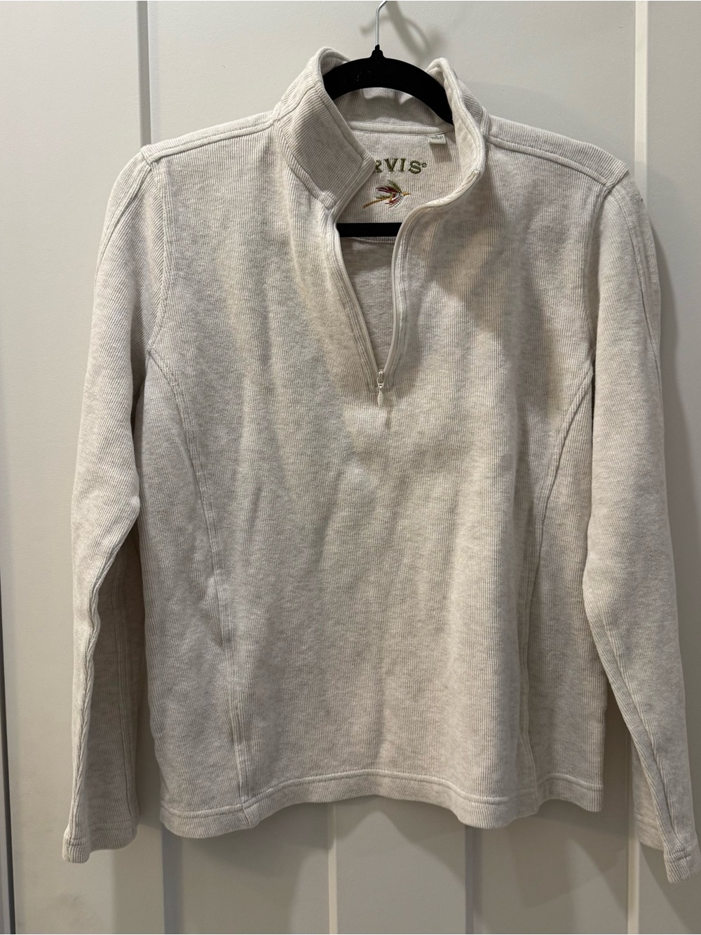 Orvis Women’s Cream Quarter-Zip Sweater - Small